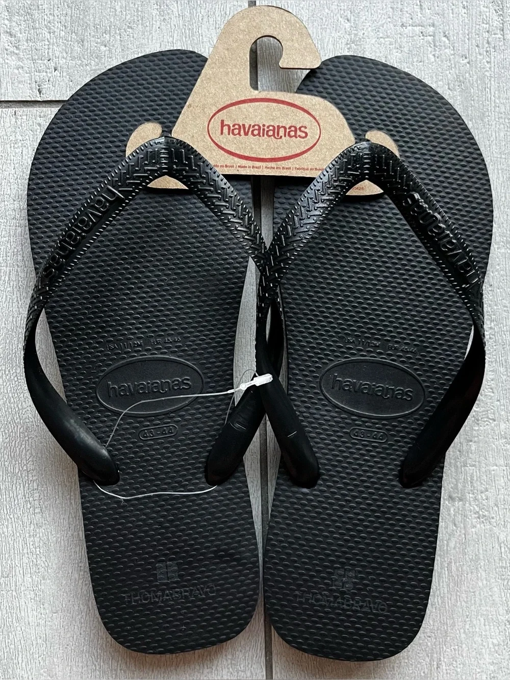 Havaianas Top Flip Flops Black – Men 11/12 (Women 13/14) - Brand New with Tags